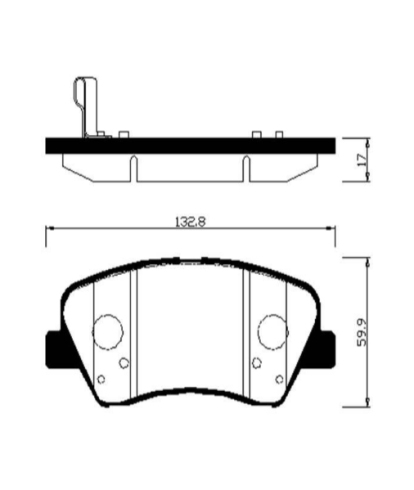 Колодки тормозные передние HP0045 HSB (фото №1)